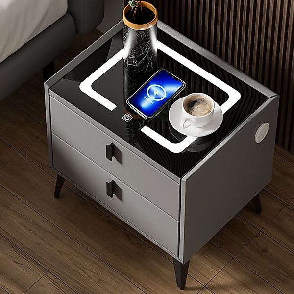 oyajia Nachttisch (2-St) Nachttische mit LED-Licht, günstig online kaufen