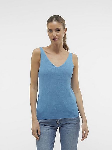 Vero Moda Shirttop Geripptes Struktur Top Ärmelloses Strick Oberteil VMNEWL günstig online kaufen