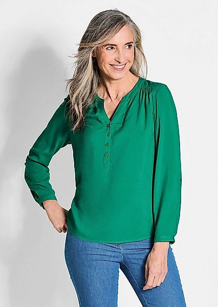 GOLDNER Schlupfbluse Elegante Viskosebluse mit V-Ausschnitt Luftige Bluse m günstig online kaufen
