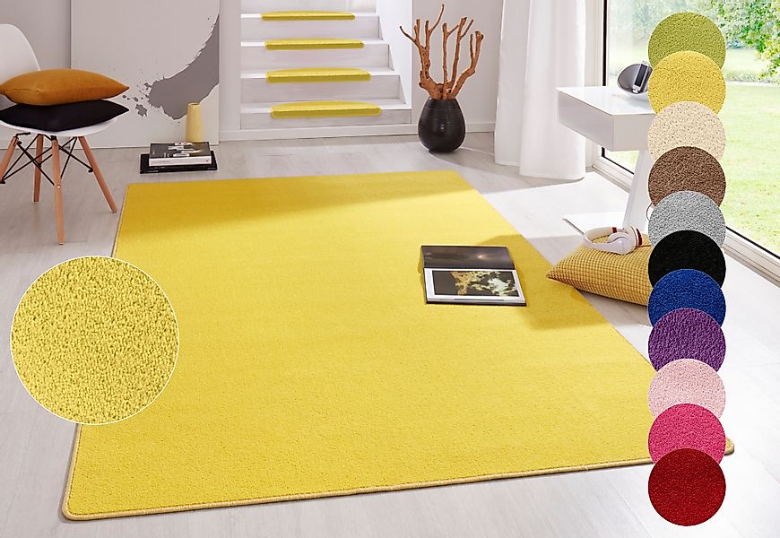 HANSE Home Teppich "Fancy" rechteckig 7 mm Höhe Kurzflor, Läufer, uni, geke günstig online kaufen