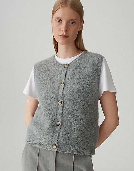 OPUS PANTS Strickweste PORAH Regular im Alpaka Wollmix Knopfleiste, flausch günstig online kaufen