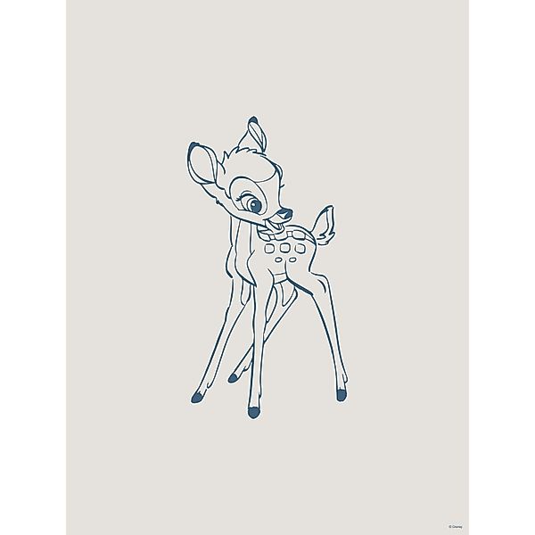 Disney Poster Bambi Grau und Blau 30 cm x 40 cm 612828 günstig online kaufen