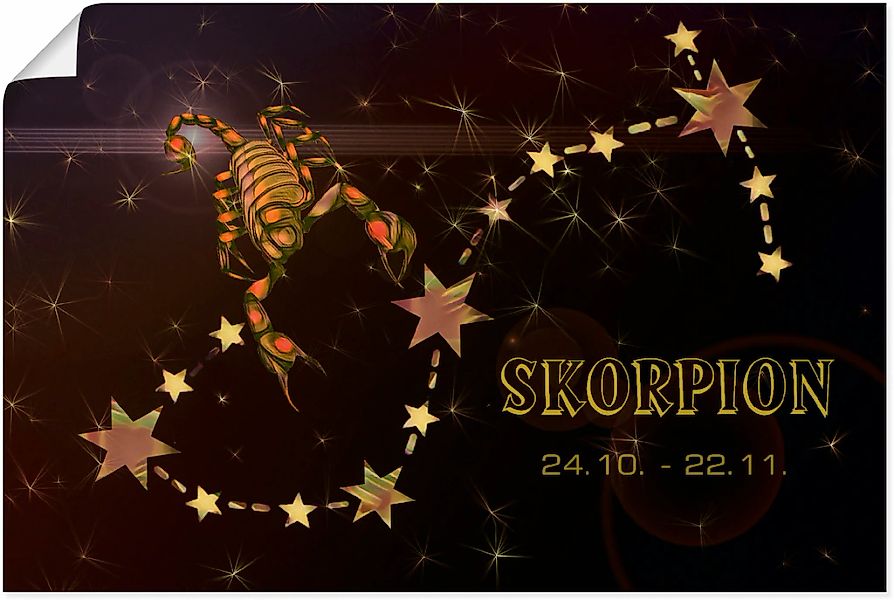 Artland Wandbild "Sternzeichen - Skorpion" Bilder von Sternzeichen 1 Stk. t günstig online kaufen