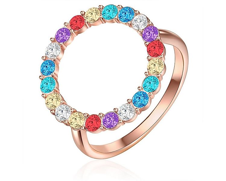 Lulu & Jane Fingerring Kreis roségold, Messing günstig online kaufen