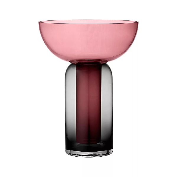 AYTM - Torus Vase H 19,5cm - schwarz, rose/H 19,5cm x Ø 15cm günstig online kaufen