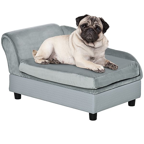 PawHut Hundebett Sofa 76x45x41,5cm mit Stauraum und hoher Rückenlehne, bela günstig online kaufen