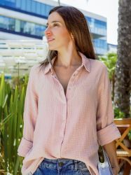 hutch&putch Langarmbluse Musselin Oversize Bluse - günstig online kaufen