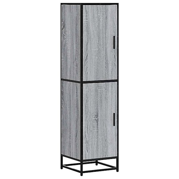 vidaXL Highboard Grau Sonoma 35,5x35x139 cm Holzwerkstoff und Metall 849057 günstig online kaufen
