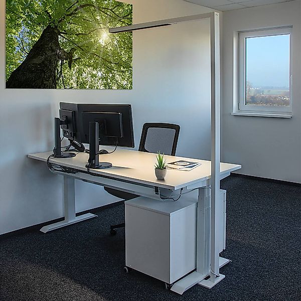 DOTLUX LED-Sensor-Stehleuchte STYLEbutler, weiß 80 W 4.000 K günstig online kaufen
