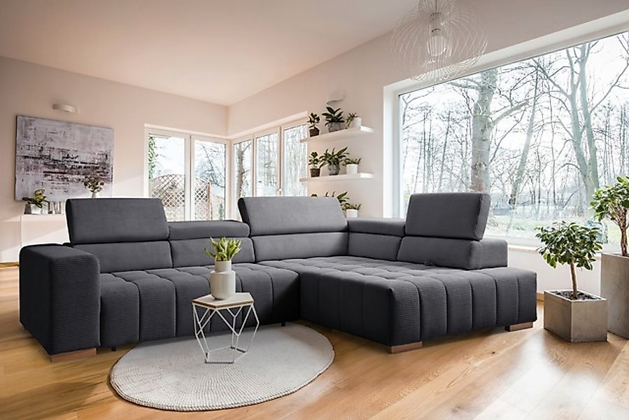 exxpo - sofa fashion Ecksofa »Elianos, hoher Sitzkomfort, aufwendige Kreuzs günstig online kaufen
