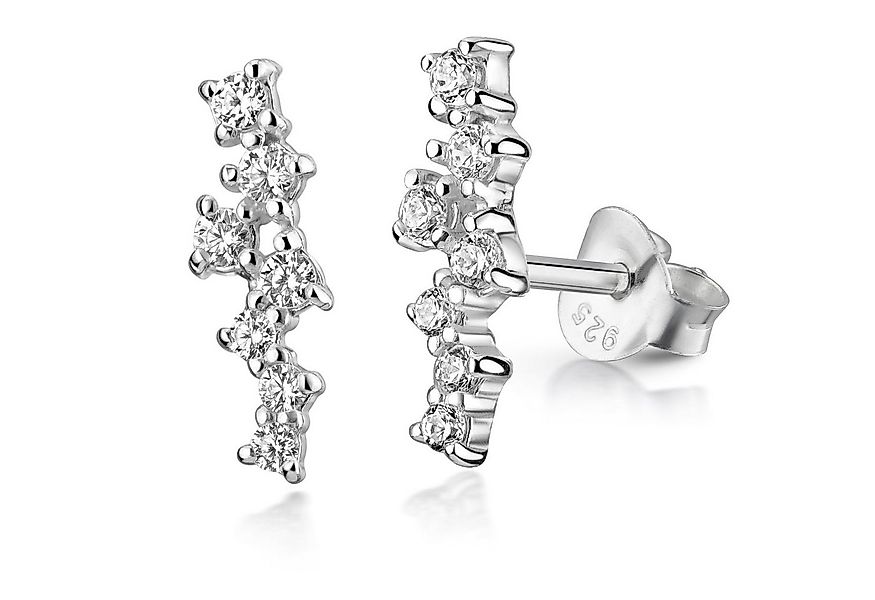Materia Paar Ohrstecker Ohrringe Damen Zirkonia weiß SO-406, 925 Sterling S günstig online kaufen