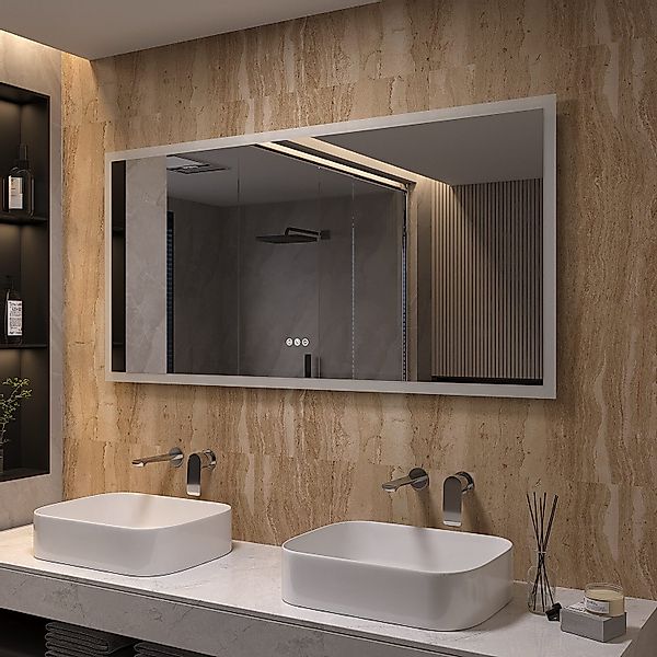 AQUABATOS LED-Lichtspiegel Spiegel mit Beleuchtung Badezimmerspiegel günstig online kaufen
