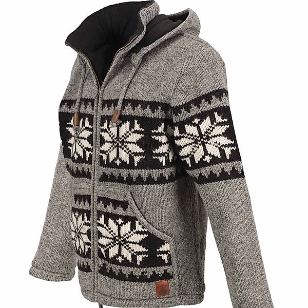 KUNST UND MAGIE Kapuzenstrickjacke Strickjacke Schurwolle günstig online kaufen