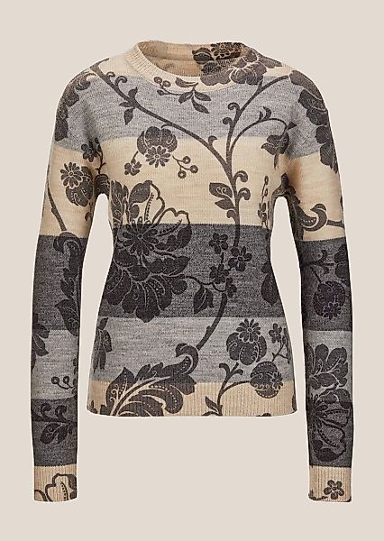 MADELEINE Longpullover "Strickpullover Rundhals-Pullover im Muster-Mix" günstig online kaufen