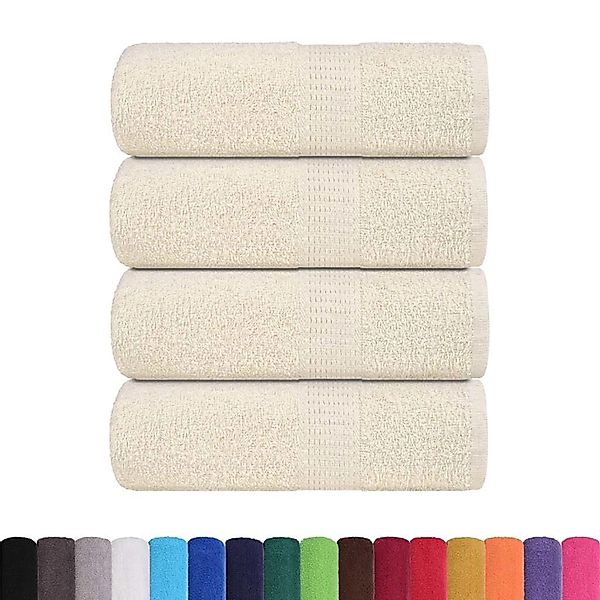 vidaXL Waschhandtücher 4-Tlg FROGN Creme 30x30 cm 100% Baumwolle 136993 günstig online kaufen