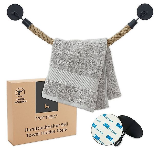 HENNEZ Handtuchhalter "Anton", Handtuchstange ohne Bohren - Handtuchhalter günstig online kaufen
