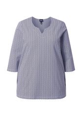 Ulla Popken T-Shirt Shirt Fischgrat A-Linie günstig online kaufen