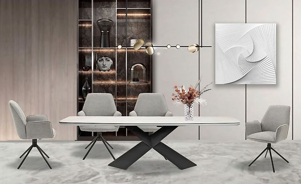 byLIVING Esszimmerstuhl "Blair" (Set) 2er-Set, 360 Grad drehbar, gemütliche günstig online kaufen