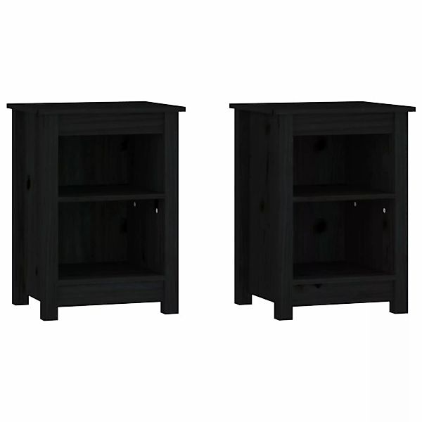 vidaXL Nachttisch Nachttische 2 Stk. Schwarz günstig online kaufen