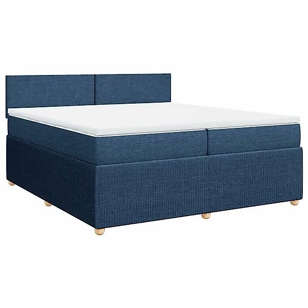 vidaXL Boxspringbett mit Matratze Blau 200x200 cm Stoff 3287562 günstig online kaufen