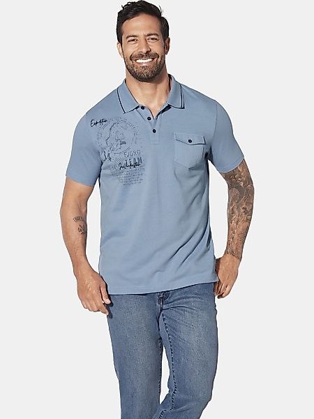Jan Vanderstorm Poloshirt "Poloshirt FJODOR" 1 mit nordischem Aufdruck günstig online kaufen