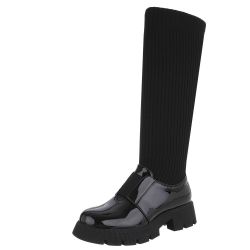 Ital-Design Trendige Damen Stiefel mit hohem günstig online kaufen