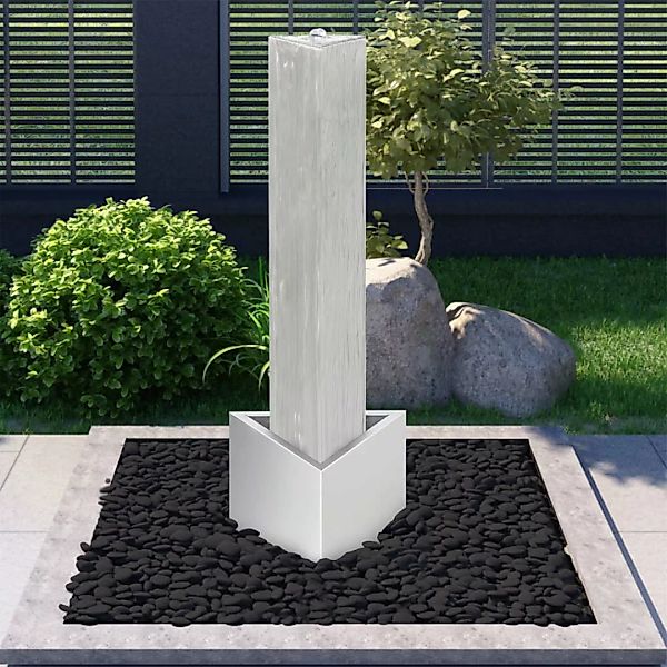 Gartenbrunnen Silbern 37,7x32,6x110 Cm Edelstahl günstig online kaufen