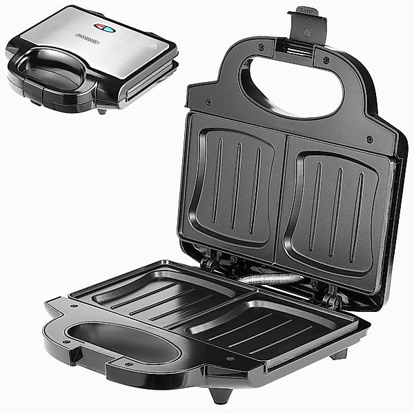 Sandwichmaker XL 750W 23,5x23,5x9cm schwarz silber günstig online kaufen