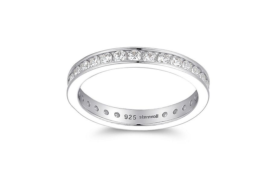 Sternvoll Fingerring Rhodinierter Eternity-Ring, Stapelring/Beisteckring, 9 günstig online kaufen