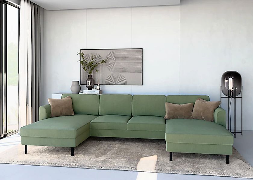 Home affaire Wohnlandschaft »Booster Couch wahlweise mit Schlaffunktion und günstig online kaufen