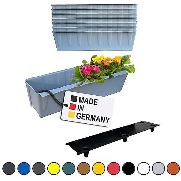 BURI Blumenkasten Europaletten Blumenkasten Grau 6 günstig online kaufen