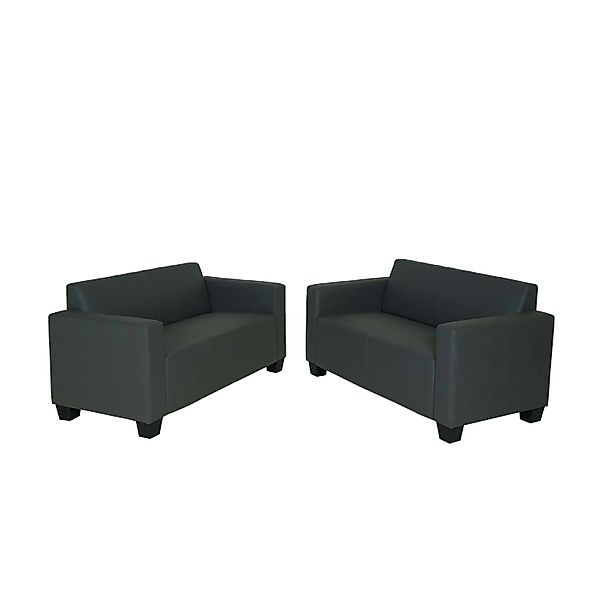 MCW Sofa-Garnitur Moncalieri 2er-Set Dunkelgrau günstig online kaufen