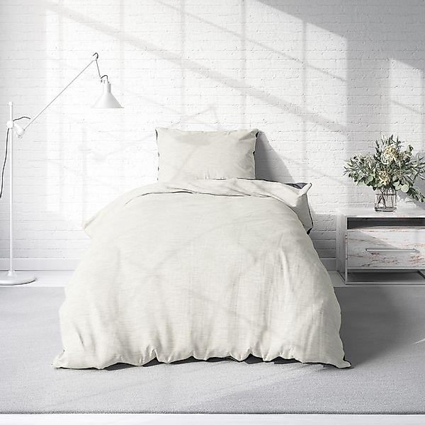 One Home Bettwäsche Melange, Flanell, 3 günstig online kaufen