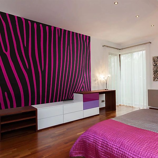 Fototapete - Zebra pattern (violett) günstig online kaufen