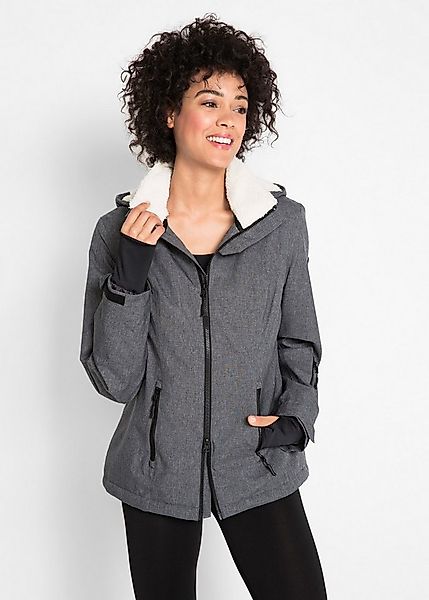 bonprix Funktionsjacke mit Teddyfleece-Futter, wind- und wasserdicht, mit h günstig online kaufen