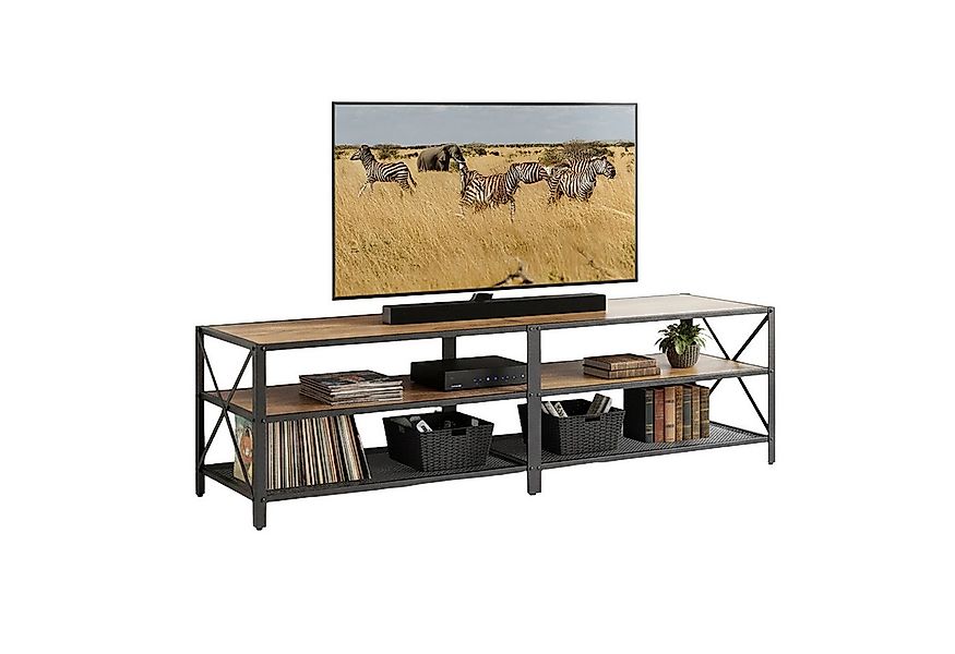 relaxdays TV-Bank TV Lowboard 4 Fächer, 180 cm günstig online kaufen