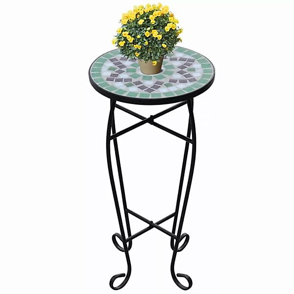 Mosaik Beistelltisch Tisch Bistrotisch Blumenständer Grün günstig online kaufen
