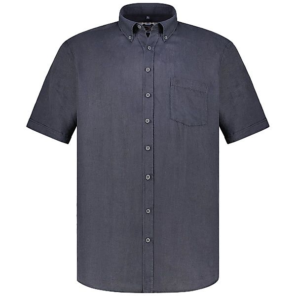 CASA MODA Freizeithemd aus Leinen, Short Style Farbe schwarz Größe: 4XL günstig online kaufen