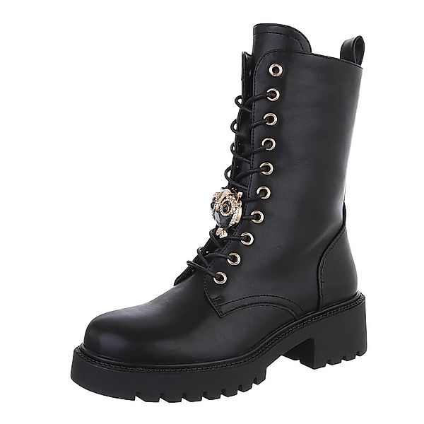 Ital-Design Damen Schnürschuhe Freizeit Schnürstiefelette (87118122) günstig online kaufen