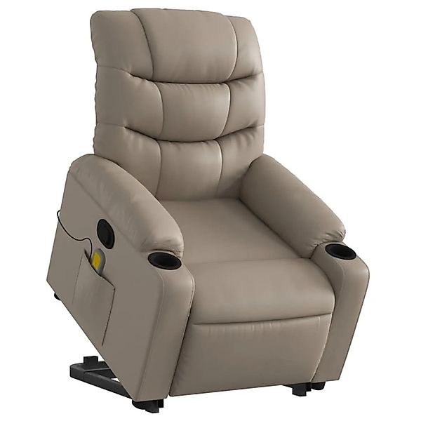 vidaXL Massagesessel mit Aufstehhilfe Cappuccino-Braun Kunstleder 3206612 günstig online kaufen