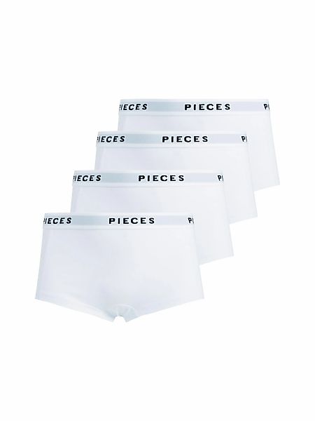 pieces Hipster "PCLOGO LADY 4 PACK SOLID NOOS BC" Packung, 4er-Pack, 4 Stk. günstig online kaufen