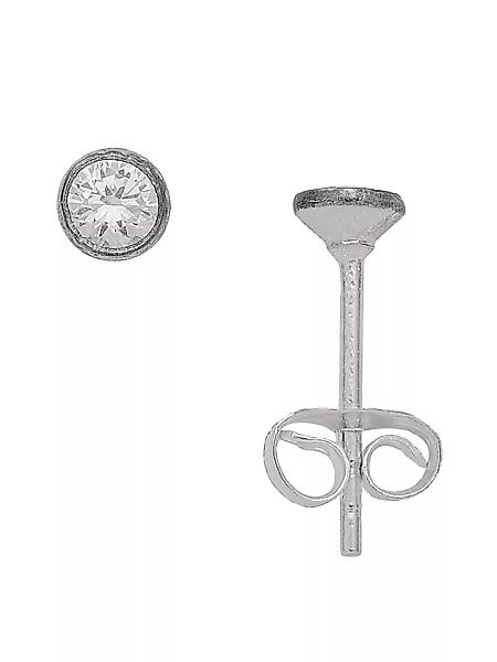 Adelia´s Paar Ohrhänger "925 Silber Ohrringe Ohrstecker Ø 4 mm", mit Zirkon günstig online kaufen