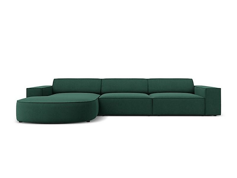 Micadoni Ecksofa Jodie, 4-Sitzer Sofa runde Recamiere günstig online kaufen