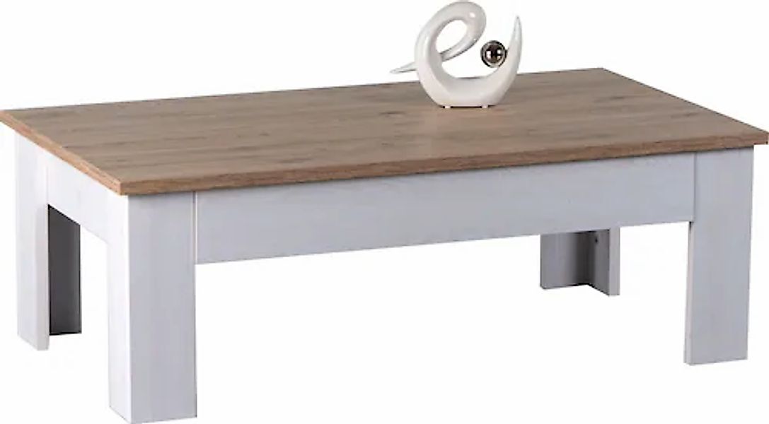 Stolkom Couchtisch »Romance«, Landhaustil, Tisch mit Absetzungen günstig online kaufen