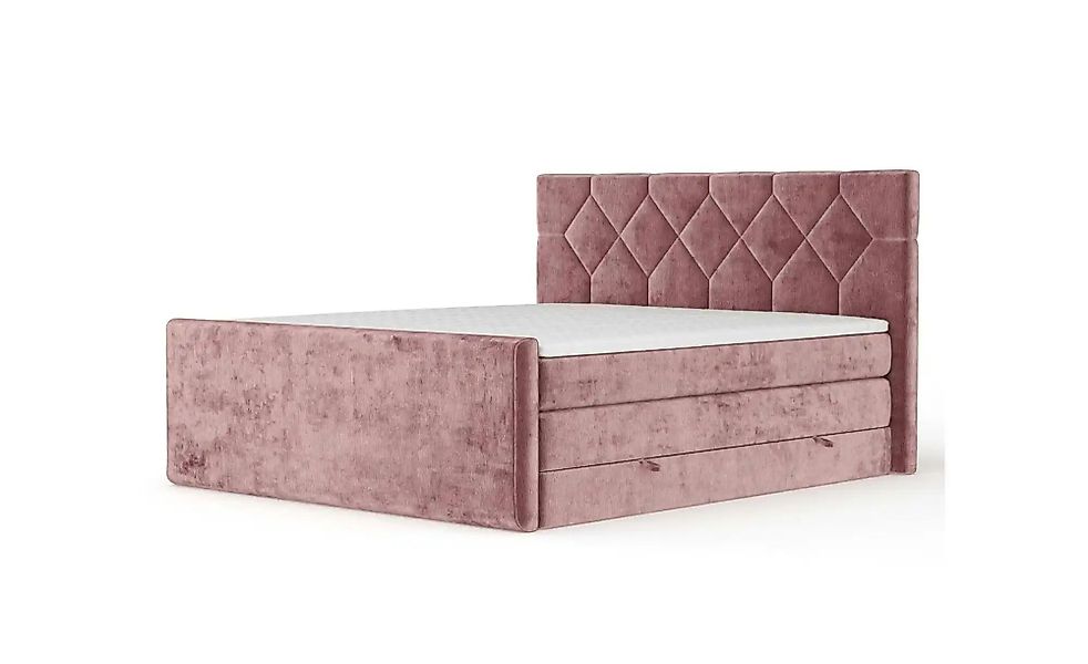 Boxspringbett mit Stauraum   ¦ rosa/pink ¦ Maße (cm): B: 222 H: 118 Betten günstig online kaufen