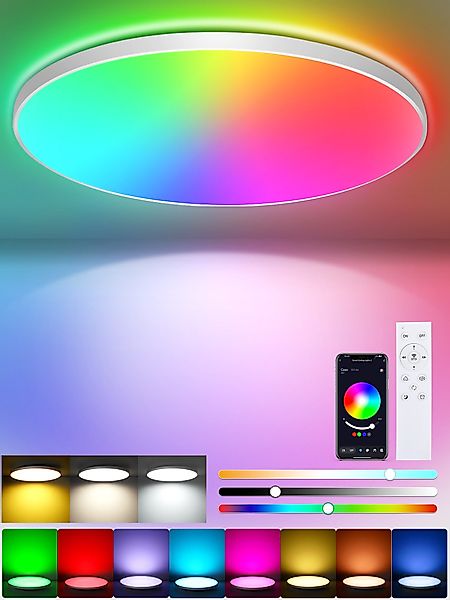 Oraymin Deckenleuchte Smartes RGB LED Deckenlampe günstig online kaufen