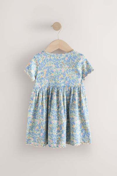 Next Jerseykleid Kurzärmeliges, geripptes Jersey-Kleid (1-tlg) günstig online kaufen