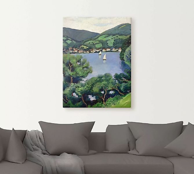 Artland Leinwandbild "Ansicht vom Tegernsee", Gewässer, (1 St.) günstig online kaufen