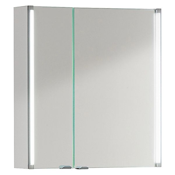 Fackelmann Spiegelschrank LED-Line Weiß 61 cm mit Softclose Türen günstig online kaufen