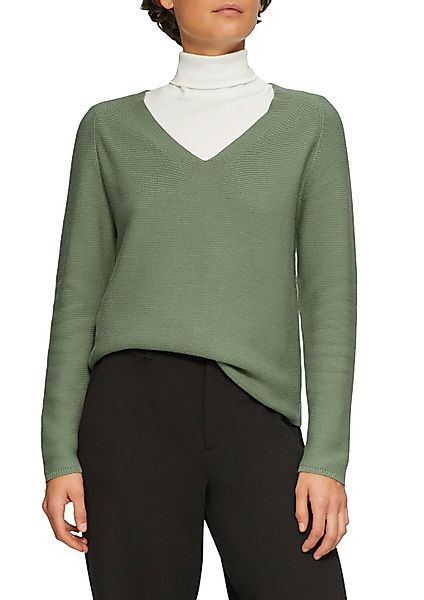s.Oliver Strickpullover Strickpullover mit U-Boot-Ausschnitt und Rollsaum günstig online kaufen